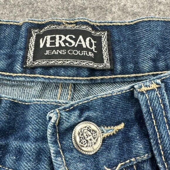 Near Mint V-ersace Jeans Couture Men's 31×30 Blue Made In Italy W/issue - Picture 4 of 7